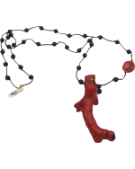 Κολιέ χειροποίητο μέ όνυχα και κοραλόπαστα