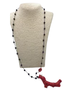 Κολιέ χειροποίητο μέ όνυχα και κοραλόπαστα - Image 2