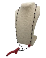 Κολιέ χειροποίητο μέ όνυχα και κοραλόπαστα - Image 3