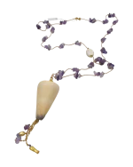 Κολιέ χειροποίητο μέ αμέθυστο και κοχύλι - Image 2