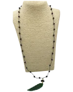 Κολιέ χειροποίητο με jade και όνυχα - Image 3