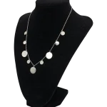 Κολιέ ασημένιο μέ κρεμαστούς ασημένιους δίσκους