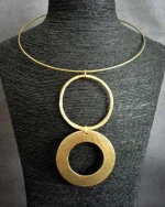 Κολιέ/choker χειροποίητο επιχρυσωμένο 22Κ - Image 2