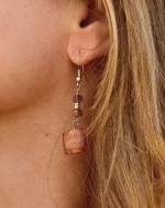 Σκουλαρίκια χειροποίητα με κρύσταλλα - Image 2