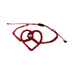 Βραχιόλι χειροποίητο μακραμέ καρδιά