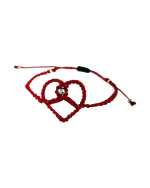 Βραχιόλι χειροποίητο μακραμέ καρδιά