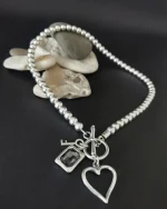 Κολιέ χειροποίητο επάργυρο boho - Image 4