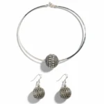 Κολιέ σέτ με τα σκουλαρίκια του χειροποίητα έθνικ-boho