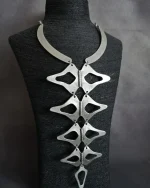 Κολιέ χειροποίητο επάργυρο ethnic statement- boho – tribal - Image 3