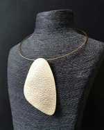 Κολιέ choker χειροποίητο επιχρυσωμένο 22Κ boho - Image 4