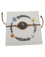 Βραχιόλι χειροποίητο μακραμε ματάκι - Image 3