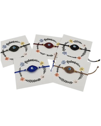 Βραχιόλι χειροποίητο μακραμε ματάκι