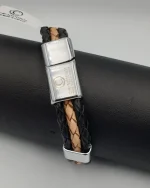 Βραχιόλι ανδρικό χειροποίητο δερμάτινο by Chrysostomos - Image 2