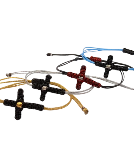 Βραχιόλι χειροποίητο μακραμέ “σταυρός”