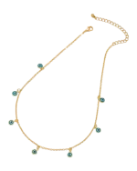 Κολιέ με ματάκια σε χρυσαφί