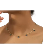 Κολιέ με ματάκια σε χρυσαφί - Image 2