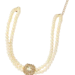 Κολιέ choker με πέρλες και κρύσταλλα