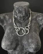 Κολιέ χειροποίητο επάργυρο boho - Image 4