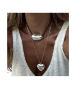 Κολιέ σετ των 2 απο ανοξείδωτο ατσάλι - Image 2