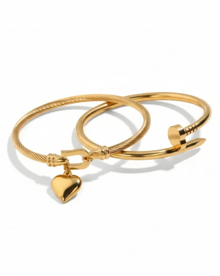 Βραχιόλια σέτ των 2 απο ανοξείδωτο ατσάλι