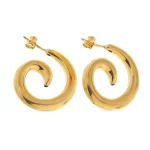 Σκουλαρίκια ασημένια-επιχρυσωμένα