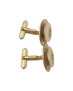 Μανικετόκουμπα ασημένια-επιχρυσωμένα vintage - Image 2