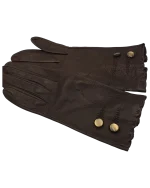 Γάντια δερμάτινα καφέ - Image 2