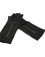 Γάντια δερμάτινα μαύρα - Image 2