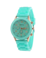 Ρολόι quartz Geneva με λουράκι σιλικόνης σε διάφορα χρώματα