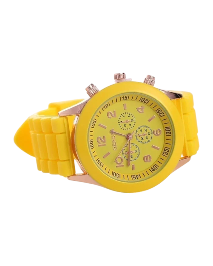 Ρολόι quartz Geneva με λουράκι σιλικόνης σε διάφορα χρώματα - Image 3