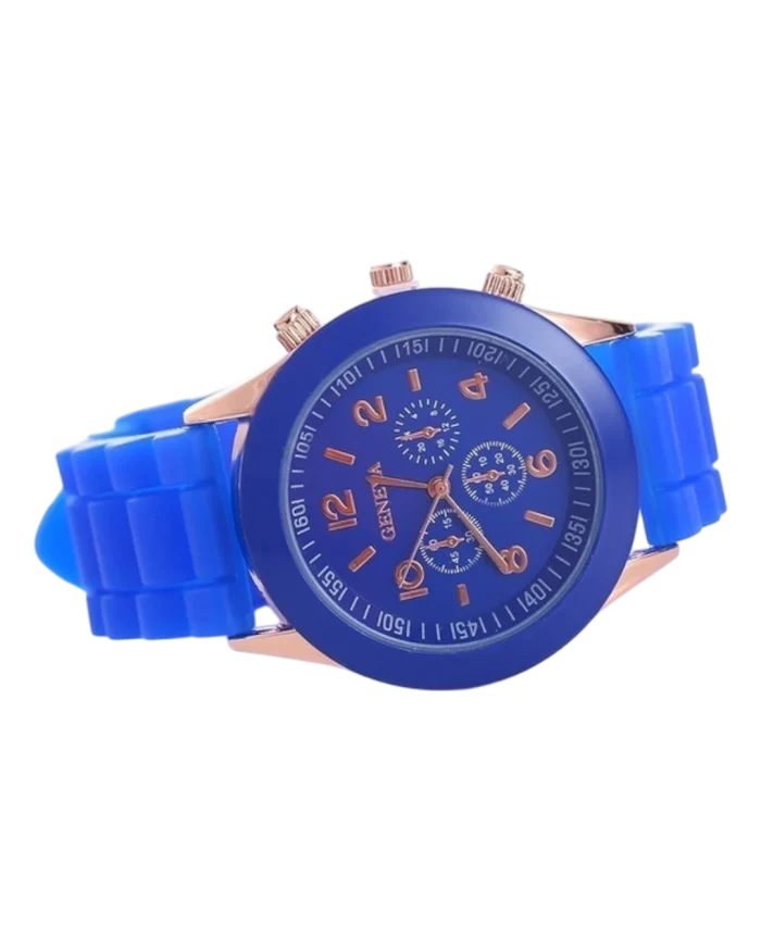 Ρολόι quartz Geneva με λουράκι σιλικόνης σε διάφορα χρώματα - Image 4