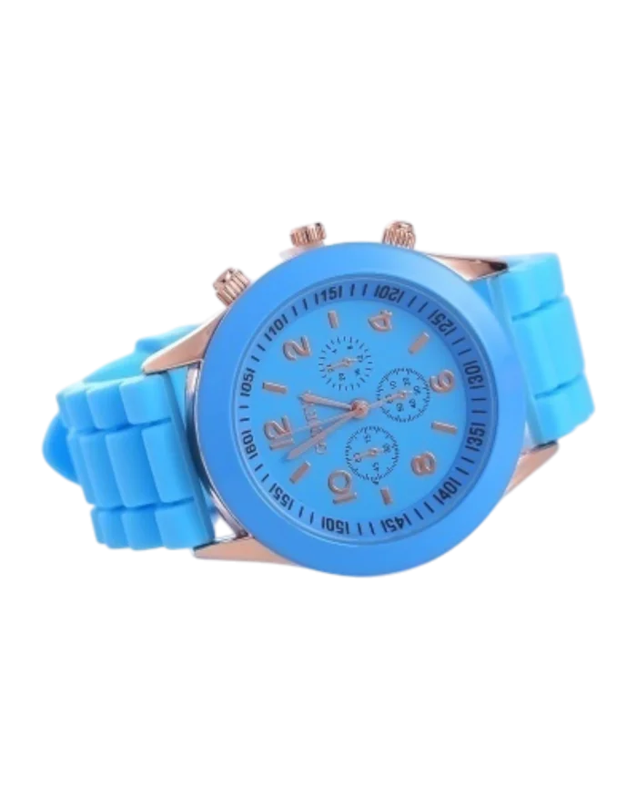 Ρολόι quartz Geneva με λουράκι σιλικόνης σε διάφορα χρώματα - Image 8