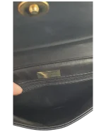 Τσάντα δερμάτινη σε μπλέ χρώμα LEDER-LOCHER Ελβετίας vintage - Image 6