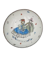 Μπολάκια διακοσμητικά χειροποίητα σέτ των 2 επισμαλτωμένα Αυστρίας vintage - Image 2