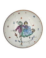 Μπολάκια διακοσμητικά χειροποίητα σέτ των 2 επισμαλτωμένα Αυστρίας vintage - Image 3