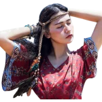 Δερμάτινη αλυσίδα για το κεφάλι indian feathers ethnic-boho