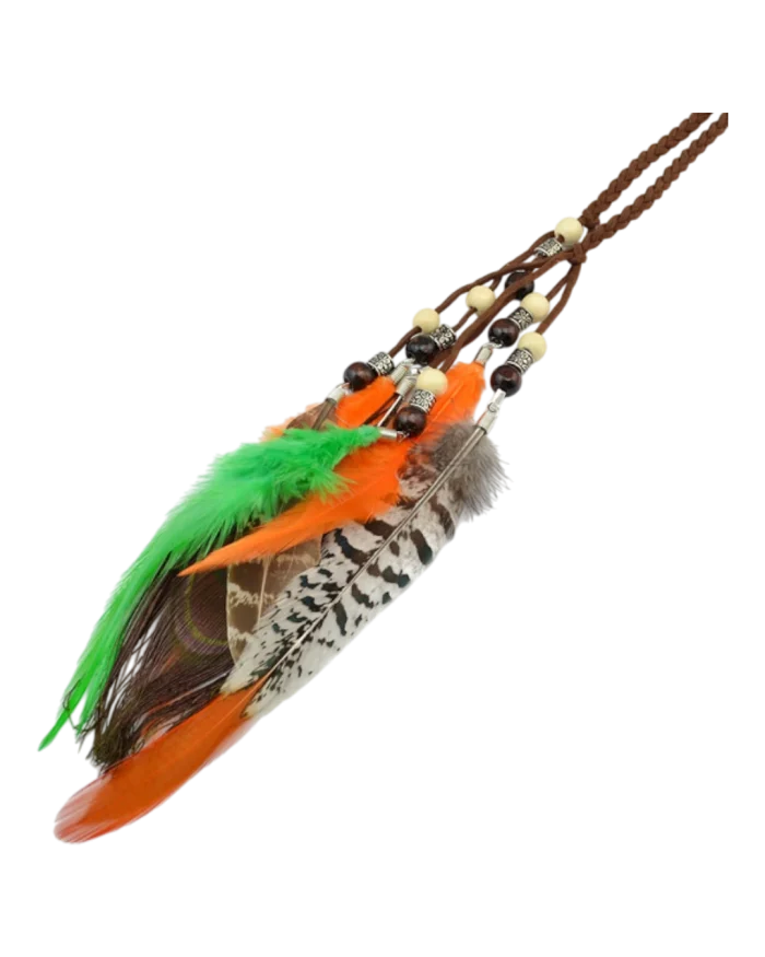 Δερμάτινη αλυσίδα για το κεφάλι indian feathers ethnic-boho - Image 2