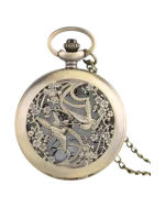 Ρολόι κρεμαστό λαιμού τύπου ρετρό μπρονζέ