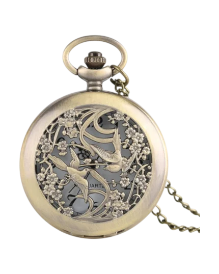 Ρολόι κρεμαστό λαιμού τύπου ρετρό μπρονζέ