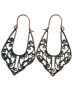 Σκουλαρίκια μπρονζέ έθνικ-boho