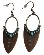 Σκουλαρίκια μπρονζέ έθνικ-boho