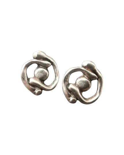 Σκουλαρίκια χειροποίητα επάργυρα σφυρήλατα