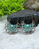 Σκουλαρίκια μπρονζέ ethnic boho - Image 2