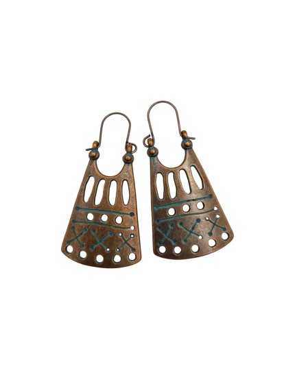 Σκουλαρίκια μπρονζέ ethnic boho