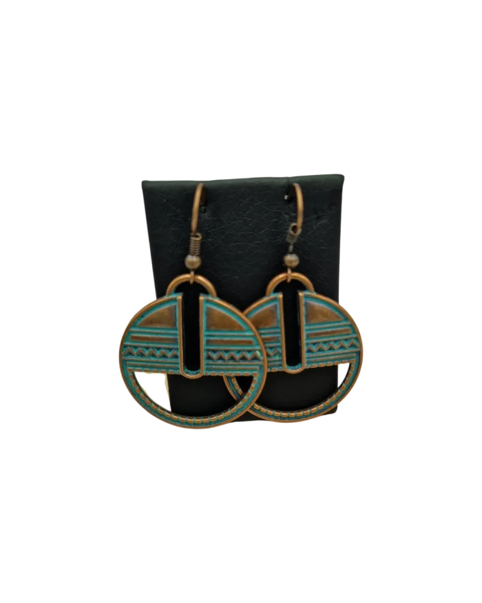 Σκουλαρίκια μπρονζέ ethnic boho - Image 2