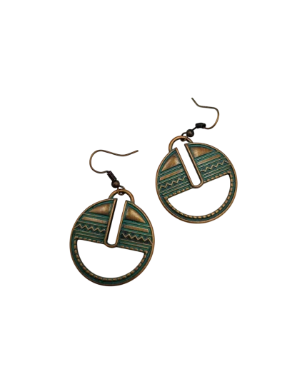 Σκουλαρίκια μπρονζέ ethnic boho