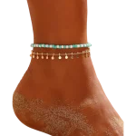 Βραχιόλι-αλυσίδα ποδιού διπλή ethnic boho