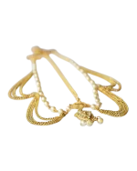 Αλυσίδα κεφαλιού με περλίτσες και στράς ethnic boho - Image 2