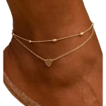 Βραχιόλι ποδιού αλυσίδα διπλή ethnic-boho