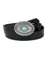 Ζώνη απο PU δέρμα με μεταλλική αγκράφα boho